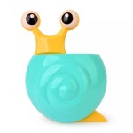 Toothbrush and toothpaste holder, snail, blue color